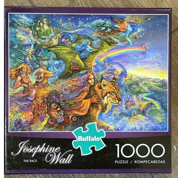 Josephine Wall 1000 Piece 2 Jigsaw Puzzles Race Spirit Flight Fairies Fantasy - Picture 6 of 8